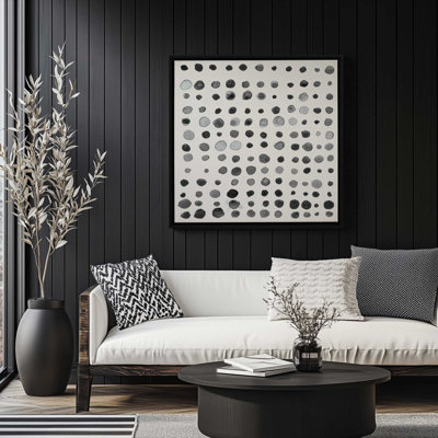 Commande en noir et blanc, reproduction sur toile encadrée