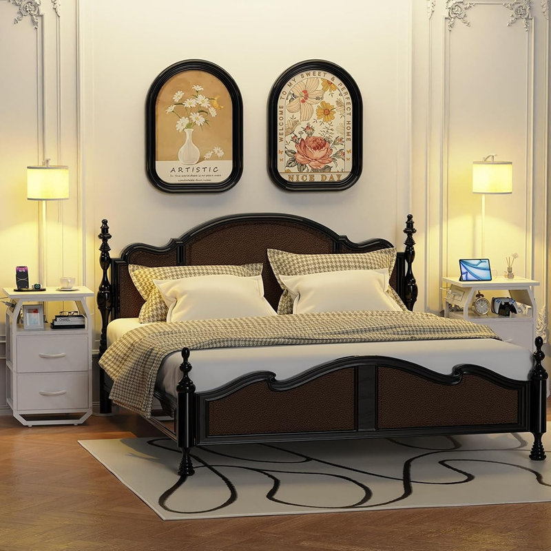 Lampe sur pied avec table, table de bout avec éclairage intégré et station de charge, blanc