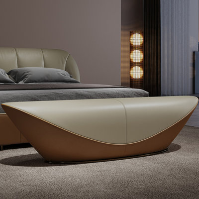 Banc rembourré en microfibre de cuir