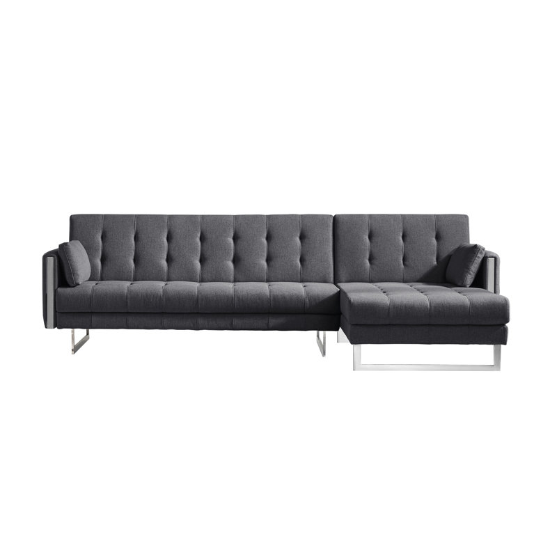 Palomino Chaise Sectional, Gray, Right Hand Facing