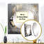 Billyjoe - Abstract Marble Large Square Mirror Wall Decor For Bedroom-668914147
