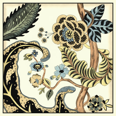 Jacobean Tile I by Chariklia Zarris - Wrapped Canvas Painting