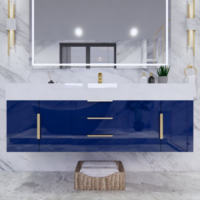 Glasgow 59'' Bathroom Vanity with Acrylic Top