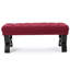 Rouge sophistiqué avec un revêtement luxueux et des détails de coutures en diamant, superbe banc, siège confortable capitonné