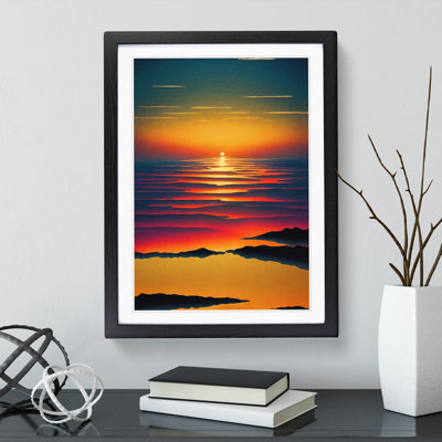 Sunset Watercolour Art No.5 - Framed Print