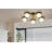 5-Light Black Gold Semi Flush Mount