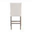 Ensemble de 2 tabourets de bar, revêtement en tissu gris, garniture cloutée, hauteur 102 cm, largeur 47 cm, profondeur 55 cm. Parfait pour la salle à manger. Dimensions : H, L, P.
