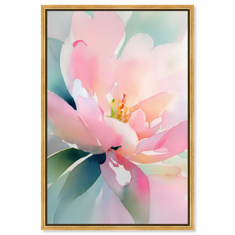 "Veiled Flower", impression murale sur toile par Art Remedy, cadre doré, 24 x 36, H 37 po x l 25 po, Cadre doré