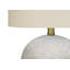 Lighting, H 20 po, lampe de table, béton gris, abat-jour ivoire / crème, contemporain