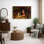 «Whimsical Anthropomorphic Animal Scene», impression sur toile encadrée, impression sur toile-358439309-358439318