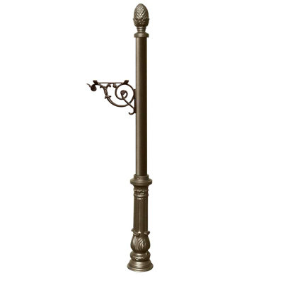 Lewiston Mailbox 79.25" H In-Ground Decorative Post