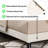 3D Upholstered Platform Bed - White Upholstery Height Adjustable Headboard Full Size Box Spring Not Required In Modern And Elegant No-128858288