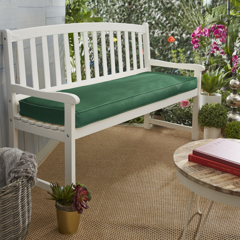 Sunbrella Outdoor 2'' Bench Seat Cushion, 2" H x 55" W x 19" D, Canvas Charcoal Sunbrella® Canvas