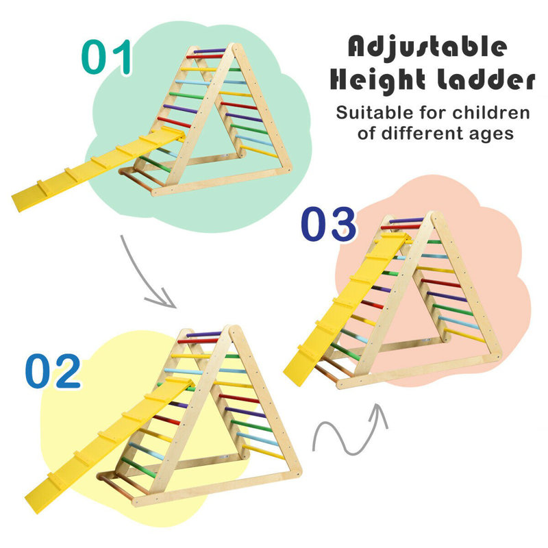 Cady 10 - Step Wood Lightweight Folding Small Step Ladder