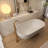 Oval Solid Surface Bathtub, Freestanding Soaking Bathtub-111988032