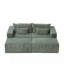 Chaise longue modulaire surdimensionnée de 87 po, sans assemblage requis, causeuse en peluche avec deux repose-pieds amovibles, fauteuil-lit moderne moelleux pour la chambre à coucher du salon intérieur-1503111143
