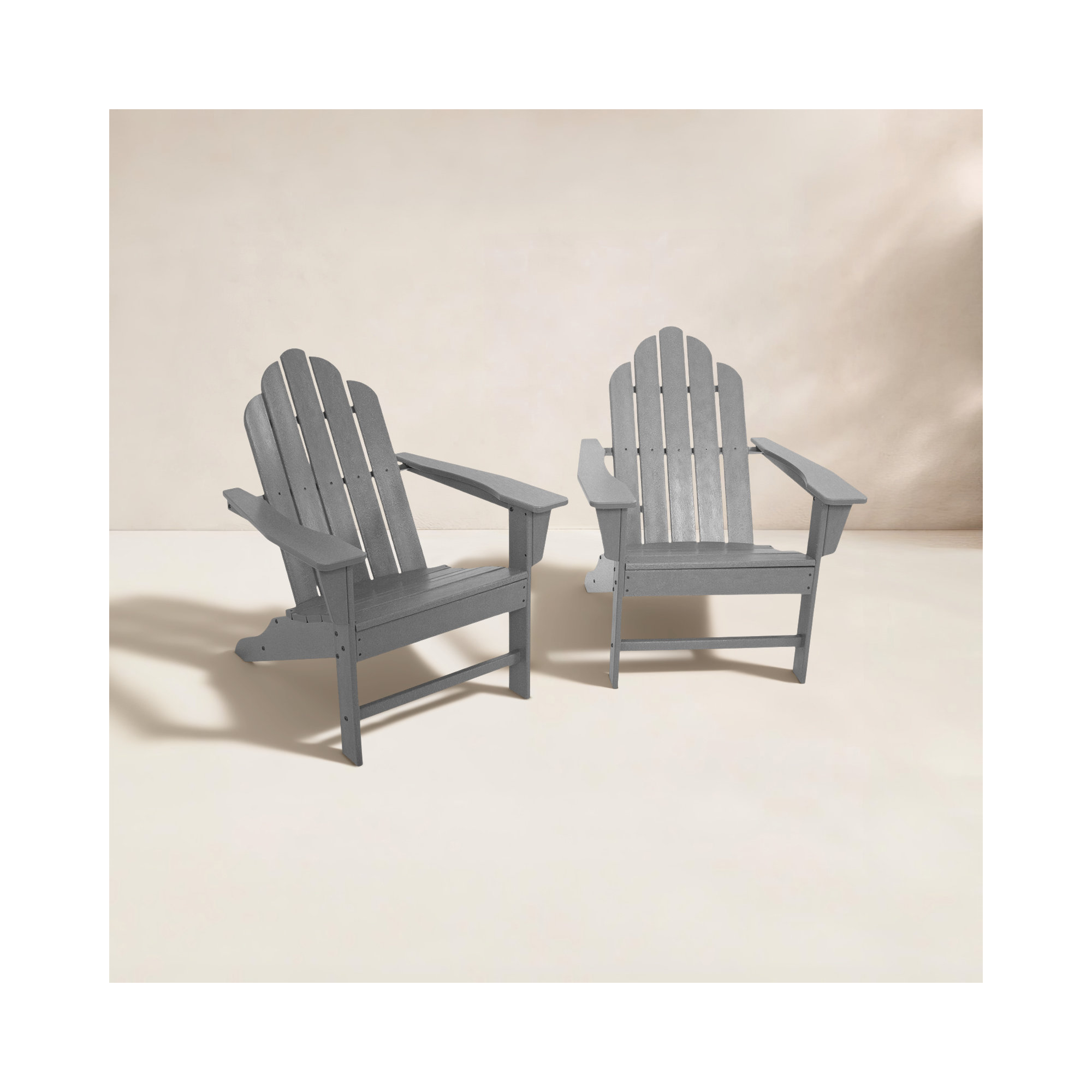 Long Island Adirondack 2-Piece Set, Slate Gray