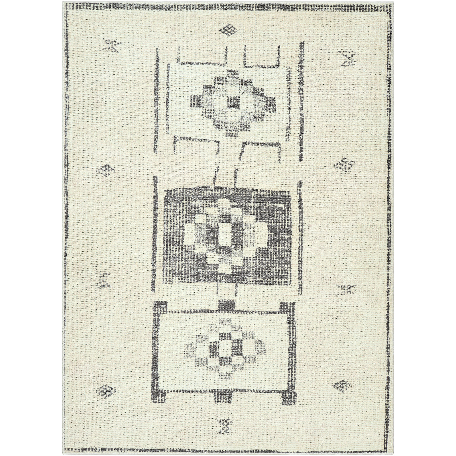 Becki Owens x Surya Solana Vintage Charcoal/Beige Area Rug, Rectangle 2'2" x 3'9"