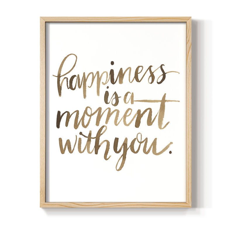 Reproduction encadrée «Loves You II» - bois massif, Naturel, H 21 po x l 17 po
