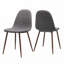 Ensemble de chaises de salle à manger rembourrées en tissu avec dossier rembourré, pieds en métal