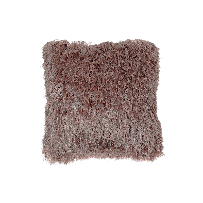 Housse de coussin carré et insert, Marron