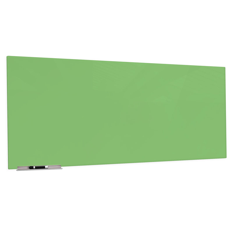 Tableau magnétique mural en verre Bojorquez, Vert, 48 po x 72 po