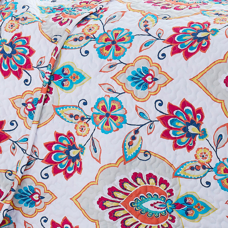 Journey Microfiber Quilt Set, Twin Quilt + 1 Sham