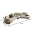 Canapé 133,66 po en forme de Snownylon blanc-2120580382-2120580376