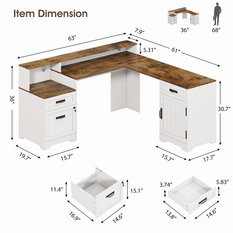 Commode 6 tiroirs de 63 po de largeur avec tablettes, grande commode pour la chambre à coucher, rangement pour garde-robe en bois, meuble télé moderne pour le salon, blanc