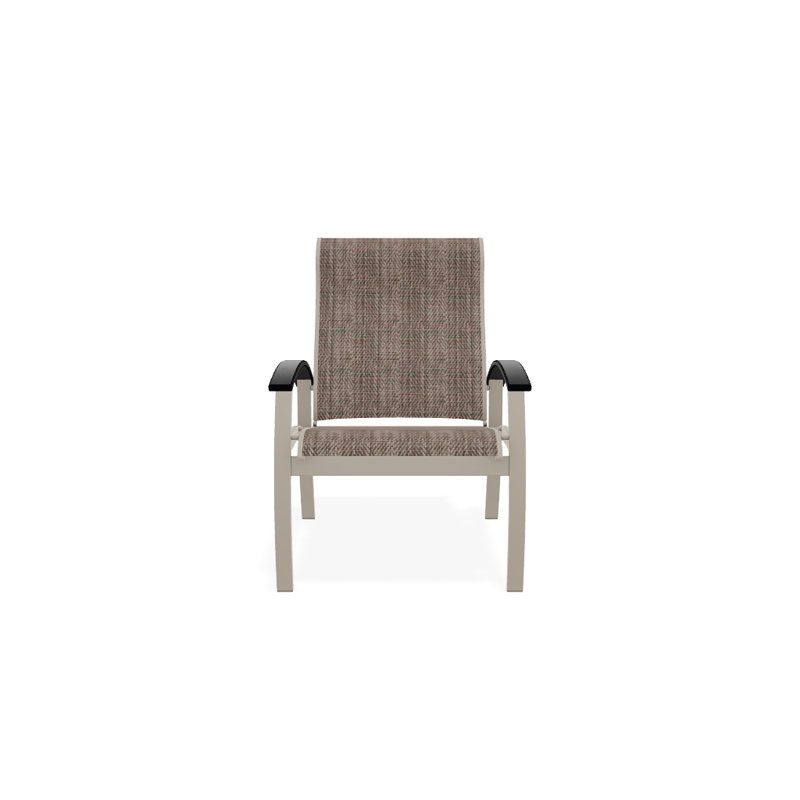 Chaise de patio Askar, Noir, Taupe Harper Sunbrella®, Désert texturé
