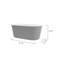 Baignoire de trempage autoportante 62 po. X 32 po. Xeden