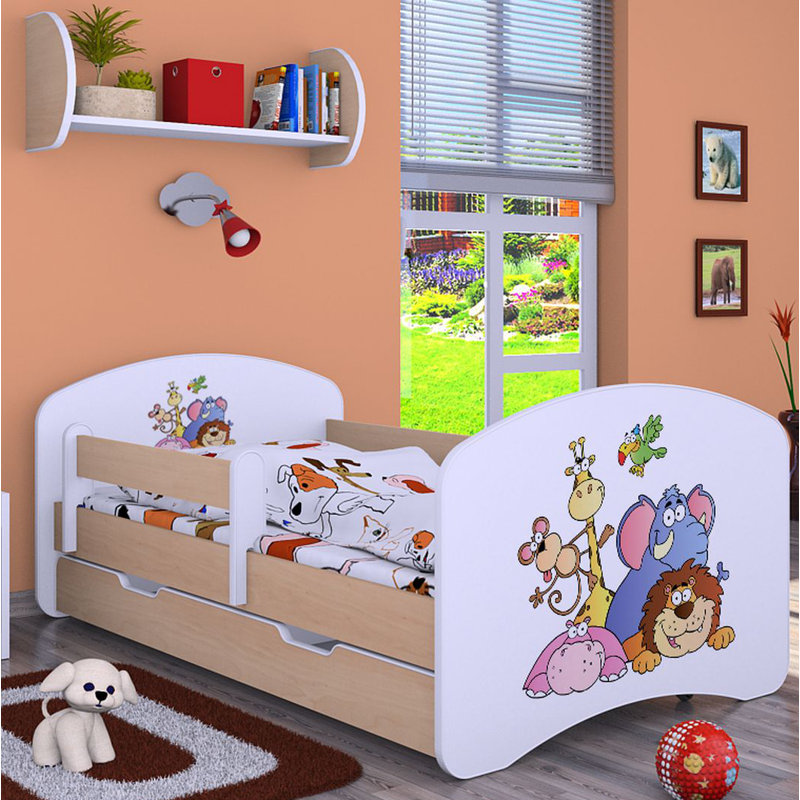 Mapes Cabin Bed Themed Beds with Storage Included, Cream