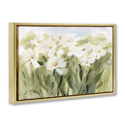 Toile flottante encadrée «Daisy Meadow View» par Katrina Pete