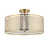 Gold Effect/White Fabric/Frosted Glass