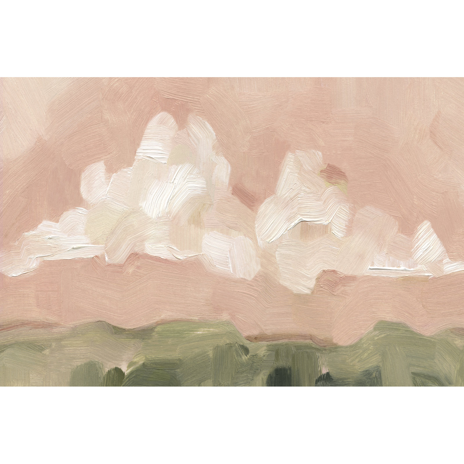 " Pink Haze Sunset I " by Emma Scarvey Painting Print
