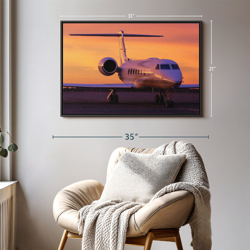 " Parked Business Plane Wall Art ", 21" H x 31" W