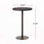 Table de bar d'extérieur 26 po en PE - Fabrication robuste en fer, fabriquée à la main