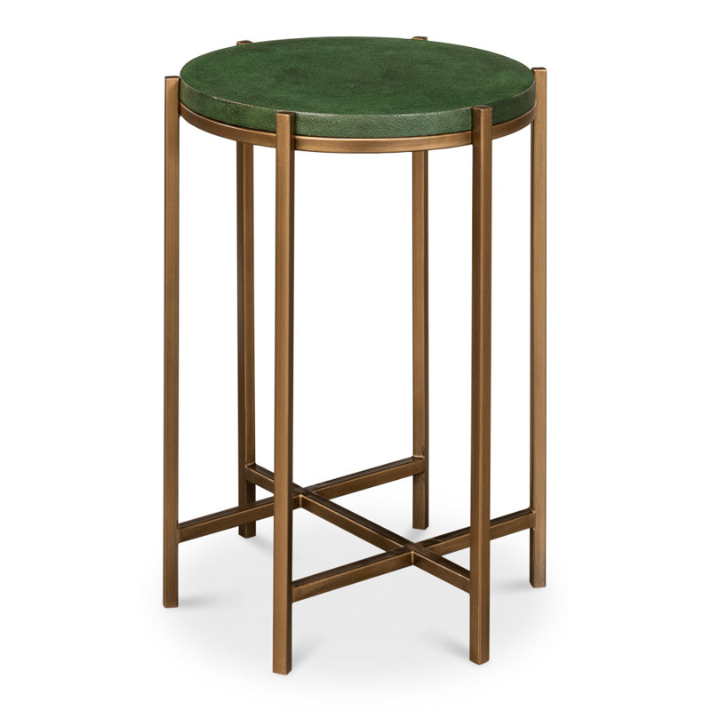 Shagreen End Table, Green