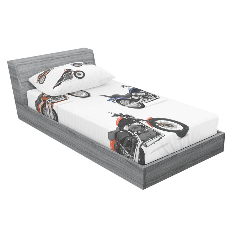 Microfiber Sheet Set, Twin Sheet Set with Fitted Sheet