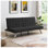 Wood Frame Stainless Leg Futon Sofa bed Convertible Futon Foldable Sofa