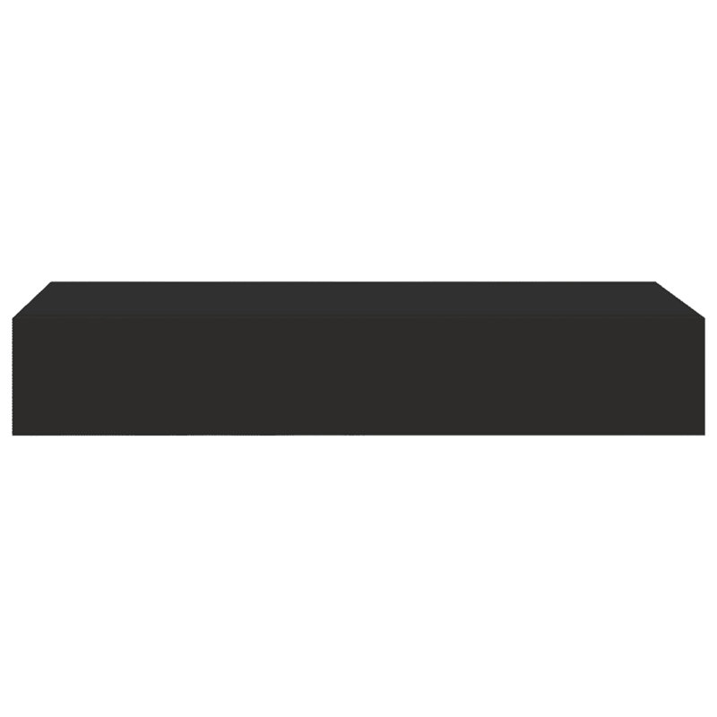 Azarie 2 Piece Floating Shelf, Black, 10cm H x 60cm W x 23.5cm D