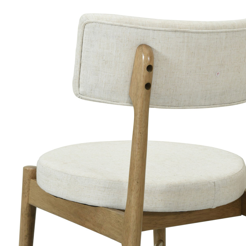 Tabouret de comptoir de style moderne Mid-Century, Blanc, Naturel