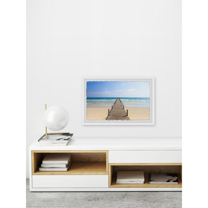 Coastal Bridge - Single Picture Frame Painting, 20cm H x 30cm W x 3.81cm D