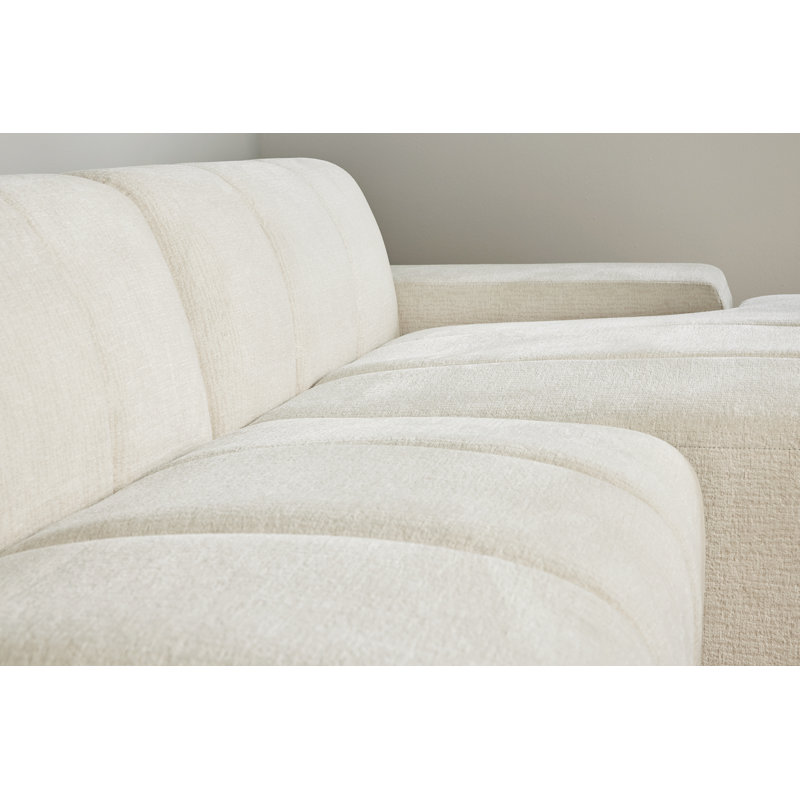Charee 5 Seater Corner Sofa , White Boucle, Right Hand Facing
