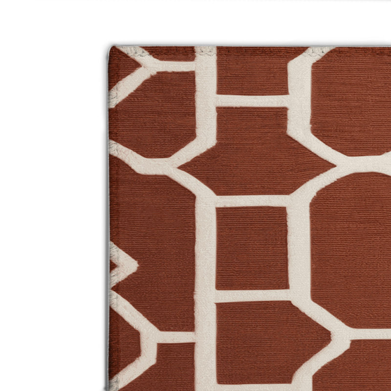 Tapis brun intérieur et extérieur Trellis, Rectangulaire 2 pi x 3 pi