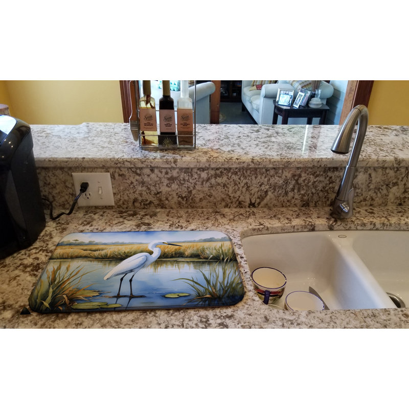 Tapis de séchage Snow Aiget in Coastal Marshes