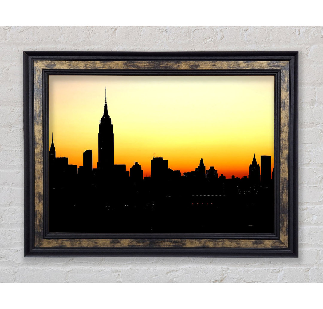 Empire State Building NYC bei Sonnenuntergang - Druck