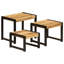Tables gigognes, tables d'appoint pour salon, chambre à coucher, bureau, structure en acier massif Truett vidaXL