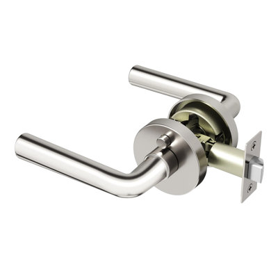  Poignée de porte Arc d'intimité moderne pour porte (pour lit et salle de bain) - Style minimaliste élégant en nickel brossé