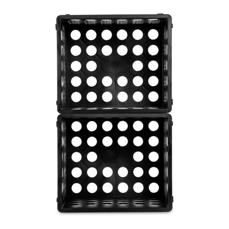 Convenient Mini Plastic Crate Set, 12-Pack, Black